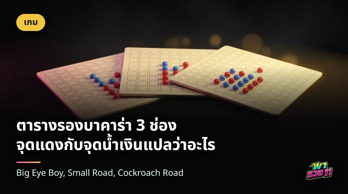 แผ่นกระดานตารางสี่เหลี่ยมสามแผ่นวางซ้อนเหลื่อมกัน แต่ละแผ่นมีเม็ดกลมสีแดงและสีน้ำเงินเรียงเป็นแถว วางบนโต๊ะสีดำด้าน